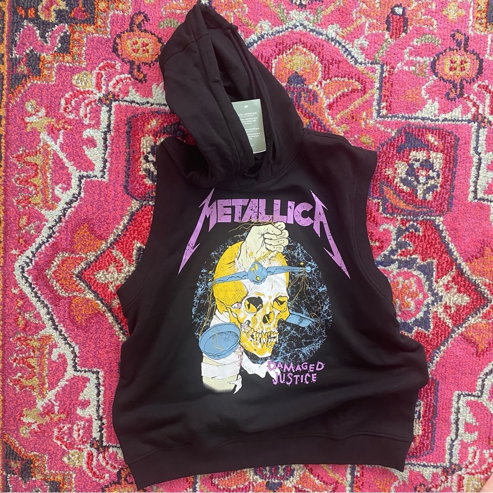 H&M Metallica Hooded Sweatshirt Vest
